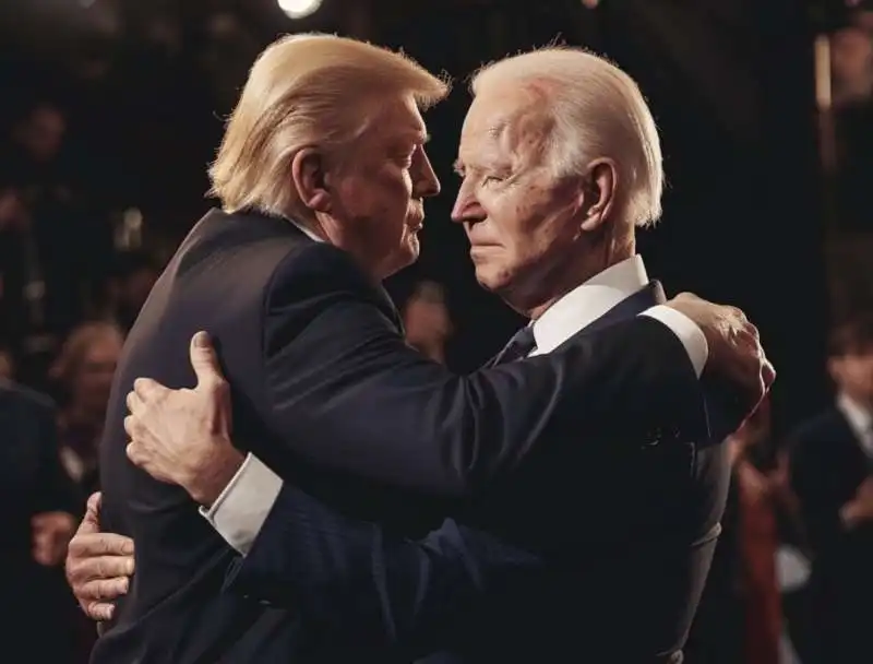 DONALD TRUMP - JOE BIDEN - IMMAGINE CREATA DA MIDJOURNEY 