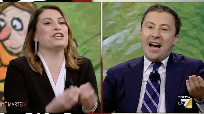 ELISABETTA PICCOLOTTI VS ITALO BOCCHINO A DIMARTEDI. 