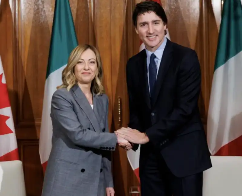 giorgia meloni Justin Trudeau 