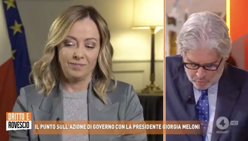 giorgia meloni   paolo del debbio   dritto e rovescio   3