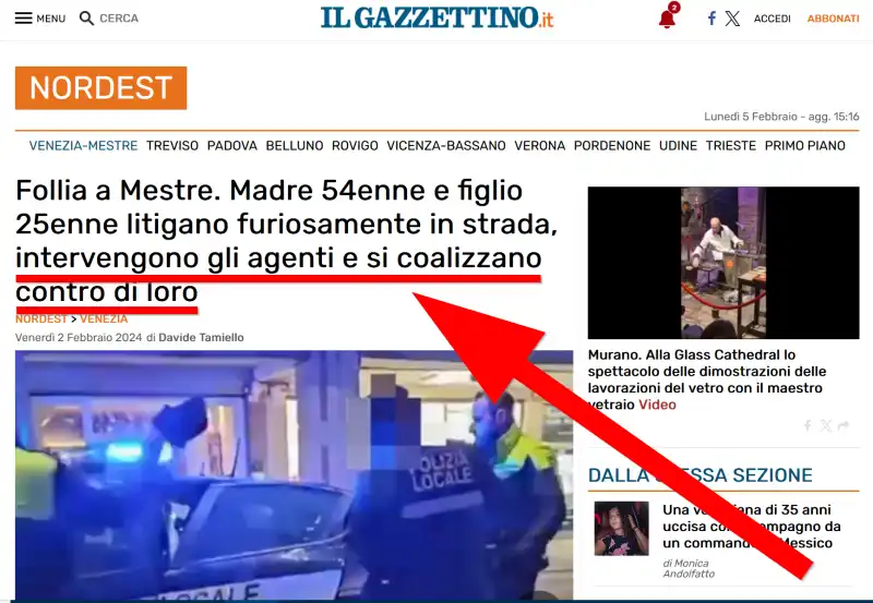 Il Gazzettino - agenti coalizzati