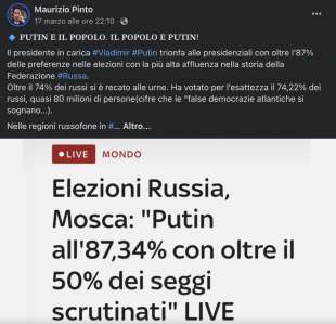 il post pro putin di maurizio pinto