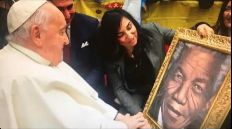 jorit papa francesco quadro mandela