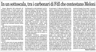 L ARTICOLO DEL FOGLIO SULLA RIUNIONE DEI GABBIANI DI RAMPELLI