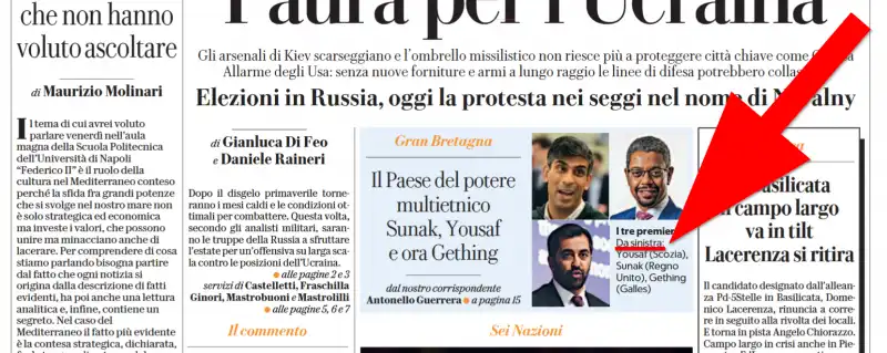 La Repubblica - ordine delle foto sbagliato