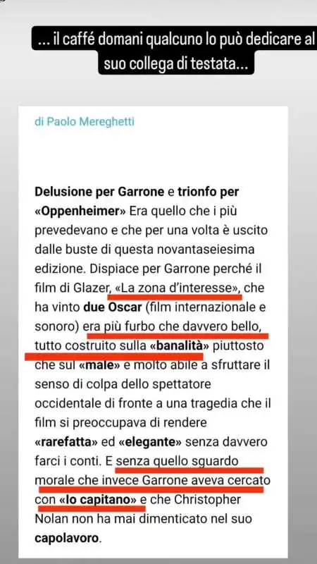 LA STORIA DI SABRINA FERILLI SUL CAFFE DI MASSIMO GRAMELLINI 