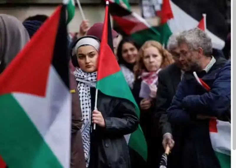 manifestazione pro palestina a londra