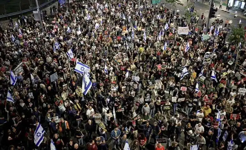 proteste contro il governo di benjamin netanyahu in israele   4