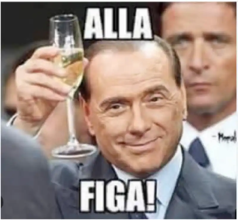 silvio berlusconi brindisi alla figa