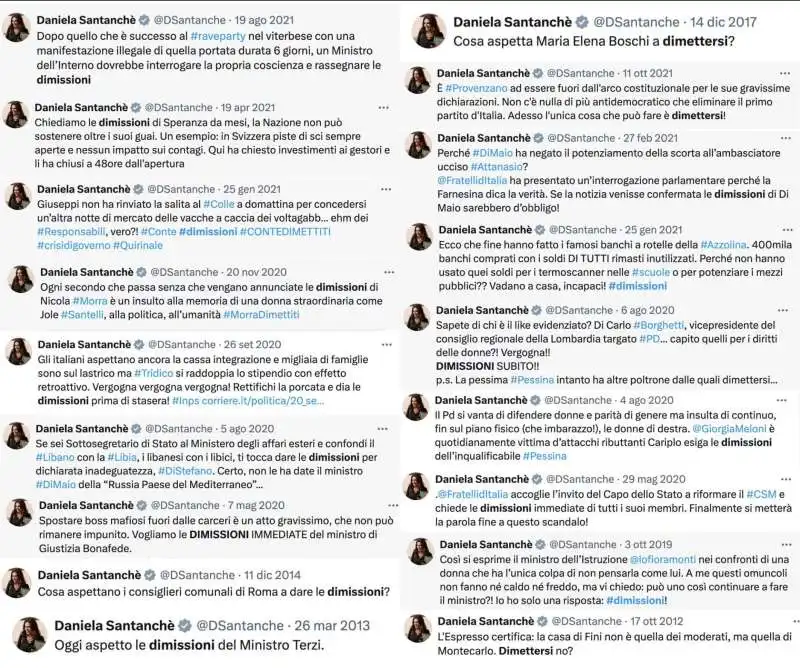 TUTTE LE VOLTE CHE DANIELA SANTANCHE HA CHIESTO LE DIMISSIONI