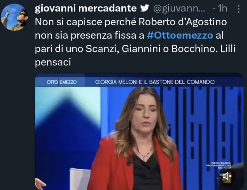 tweet dago vs. mario sechi a otto e mezzo 3