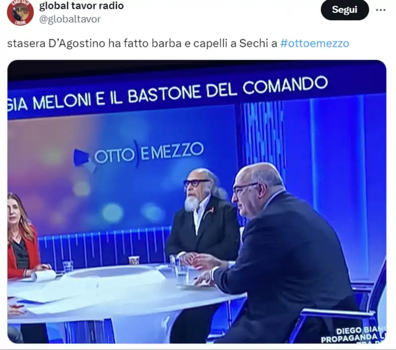 tweet dago vs. mario sechi a otto e mezzo 5