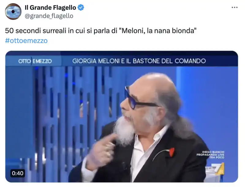 tweet dago vs. mario sechi a otto e mezzo 8