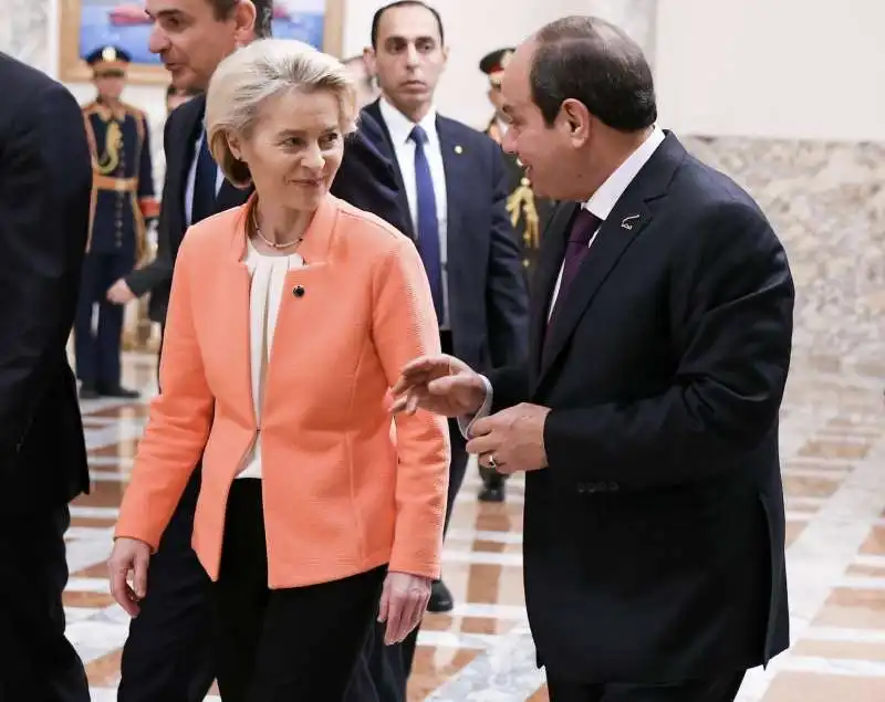 URSULA VON DER LEYEN - AL SISI - FIRMA ACCORDO UE EGITTO 