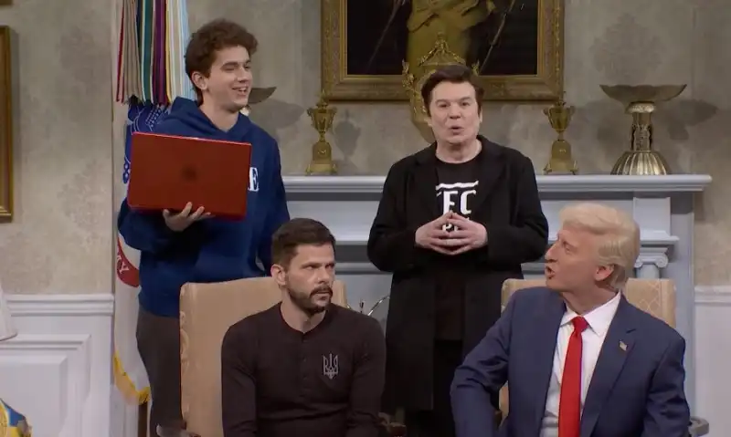 lo scontro trump zelensky visto dal saturday night live  1