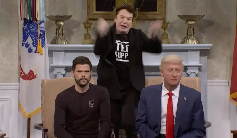 lo scontro trump zelensky visto dal saturday night live  2