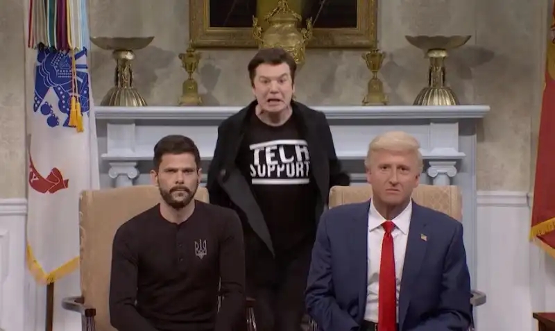 lo scontro trump zelensky visto dal saturday night live  3