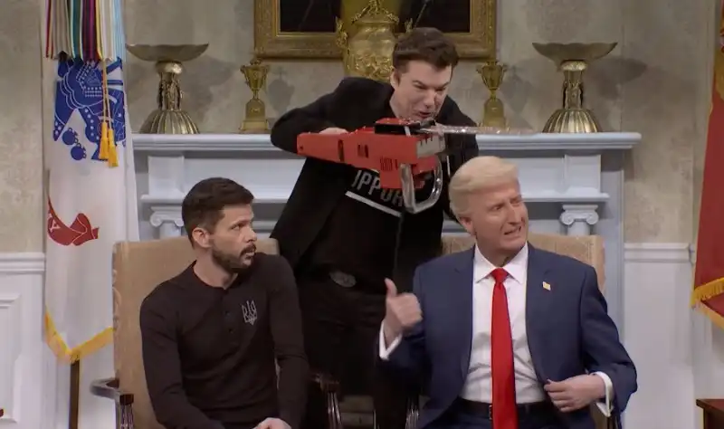 lo scontro trump zelensky visto dal saturday night live  6