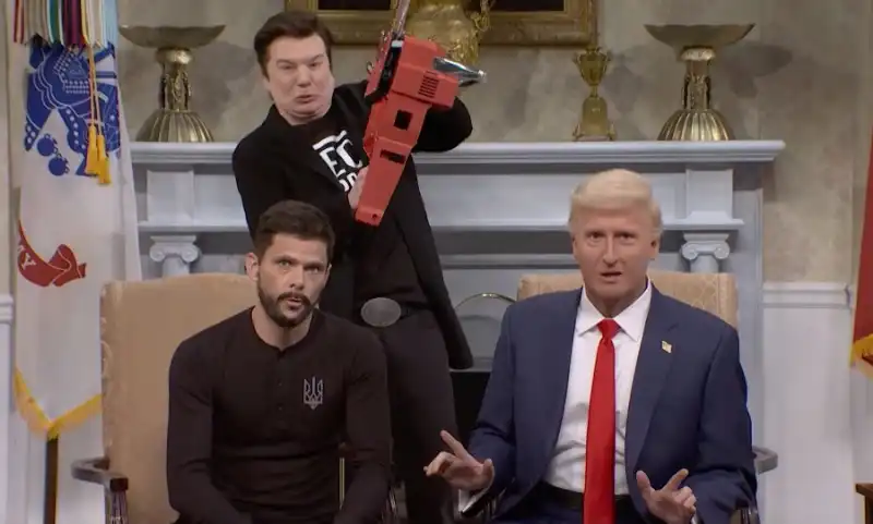 lo scontro trump zelensky visto dal saturday night live  7