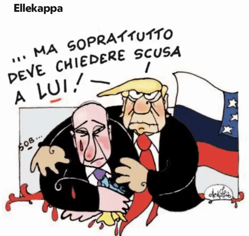 VLADIMIR PUTIN - DONALD TRUMP - VIGNETTA BY ELLEKAPPA 