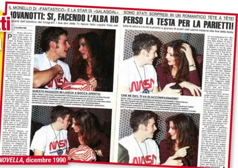 Alba Parietti e Jovanotti da Novella 2000 del 1990