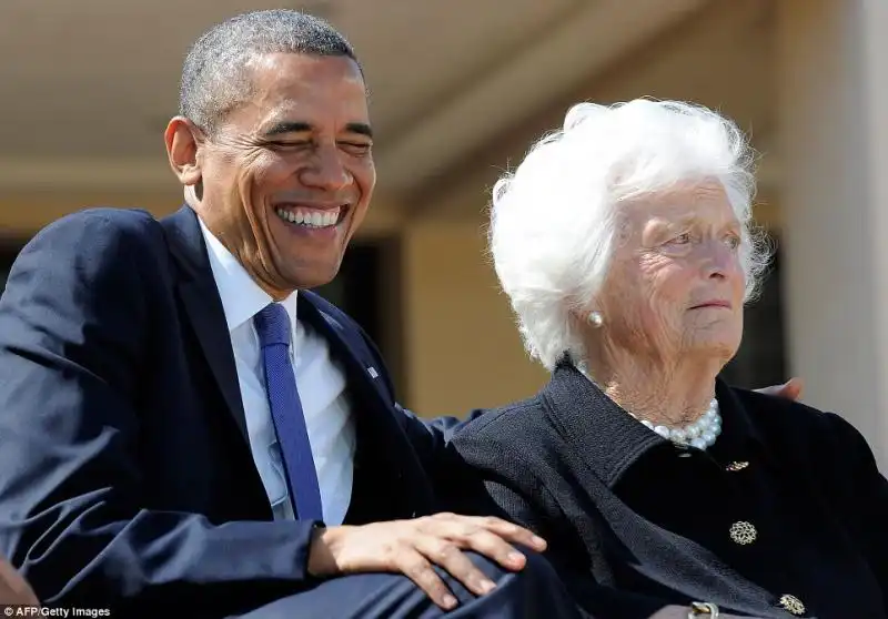 BARACK OBAMA E BARBARA BUSH ALL'INAUGURAZIONE DELLA GEORGE W BUSH LIBRARY - 3