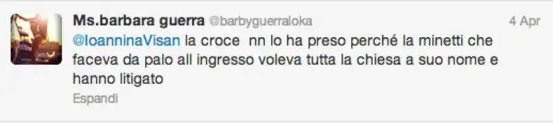 BARBARA GUERRA CONTRO LA MINETTI 