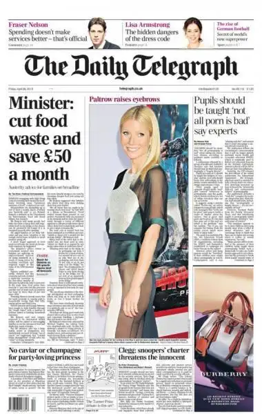 THE DAILY TELEGRAPH 26 APRILE 2013