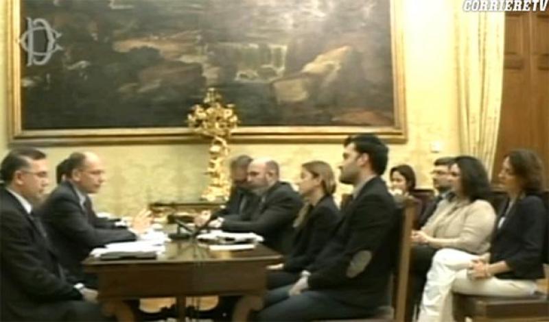 ENRICO LETTA ROBERTA LOMBARDI E VITO CRIMI