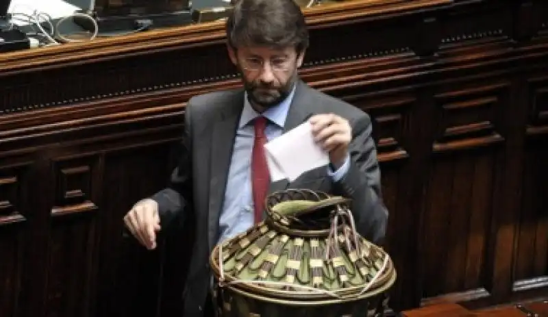 FRANCESCHINI VOTA PER IL QUIRINALE 