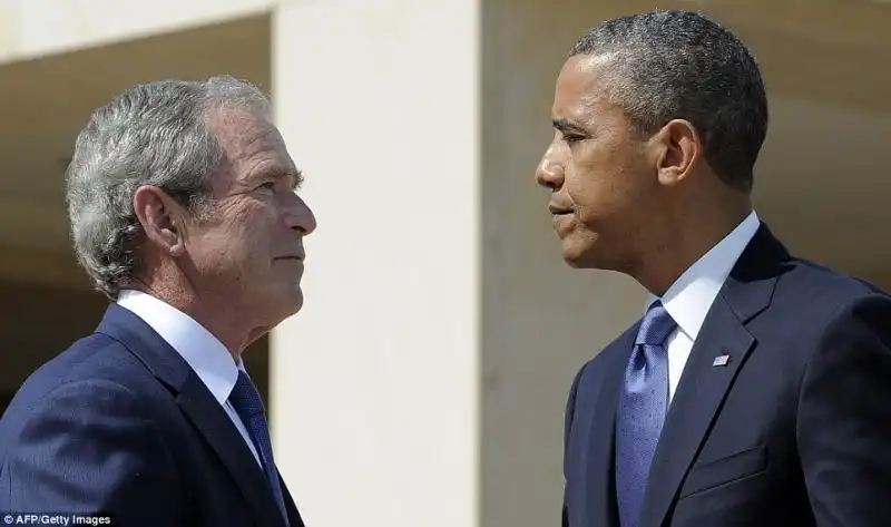 GEORGE W BUSH E BARACK OBAMA ALL'INAUGURAZIONE DELLA GEORGE W BUSH LIBRARY - 2