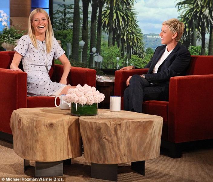 GWYNETH PALTROW DURANTE L'INTERVISTA TV CON ELLEN DEGENERES