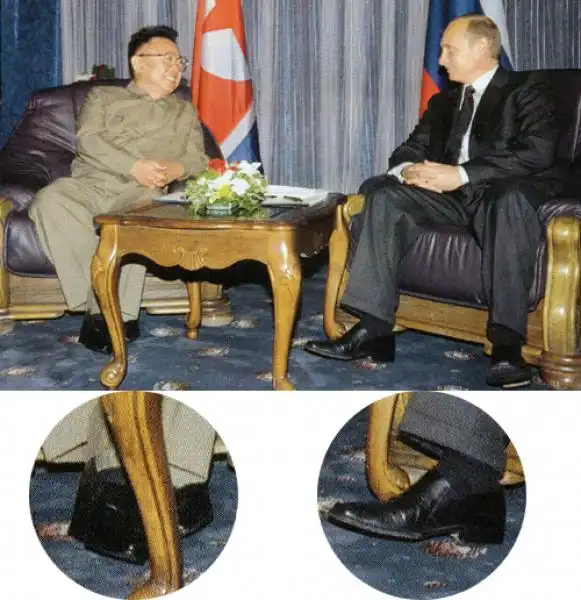 KIM JONG IL COI TACCHI E PUTIN 