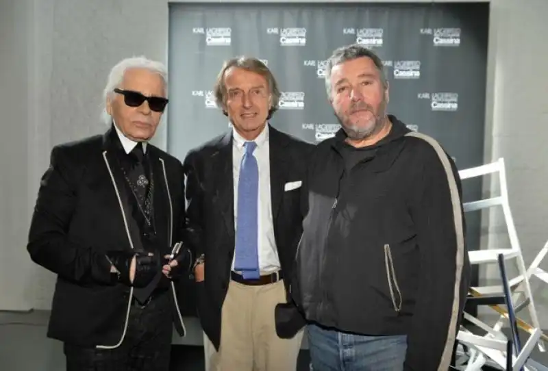 Karl Lagerfeld Luca Cordero Di Montezemolo Philippe Starck foto Marie Claire 