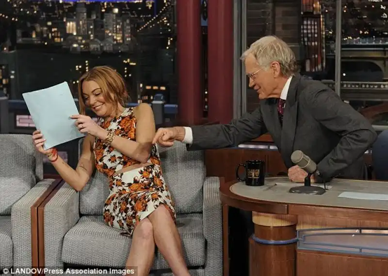 Lindsay Lohan al David Letterman Show 