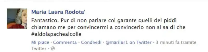 MARIA LAURA RODOTA PROFILO FACEBOOK 