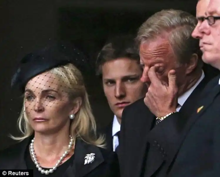 MARK THATCHER E LA MOGLIE AL FUNERALE DI MARGARET THATCHER 