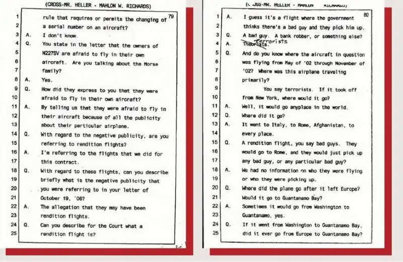 VOLI SEGRETI DELLA CIA INTERROGATORIO DEL PRESIDENTE DELLA RICHMOR MAHLON RICHARDS 