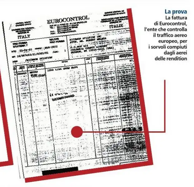 VOLI SEGRETI DELLA CIA LA FATTURA DI EUROCONTROL LENTE CHE CONTROLLA IL TRAFFICO AEREO EUROPEO PER I SORVOLI COMPIUTI DELLE RENDITION 