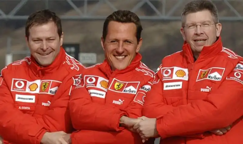 ALDO COSTA CON BRAWN E SCHUMACHER 