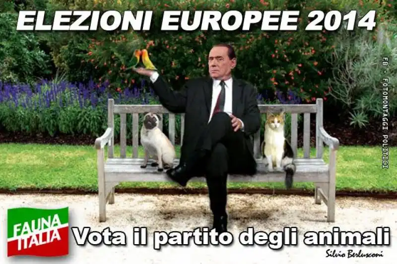 BERLUSCONI FORZA ITALIA FAUNA ITALIA ELEZIONI EUROPEE 