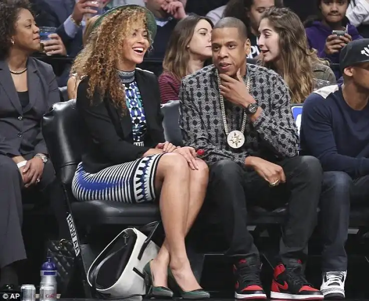 Jay Z e Beyonce alla partita dei Nets 