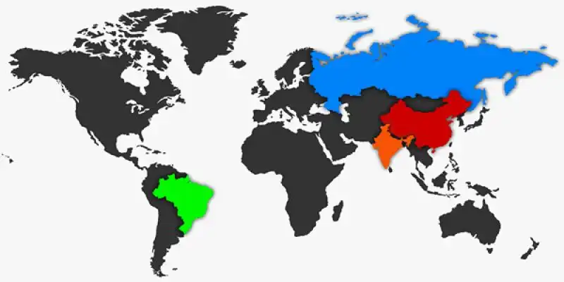 BRIC Countries Map  