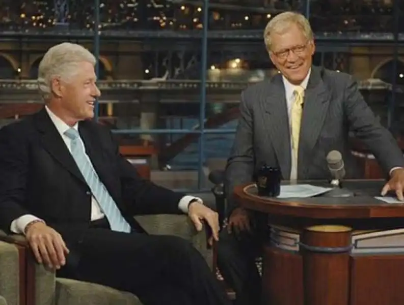 DAVID LETTERMAN E BILL CLINTON 