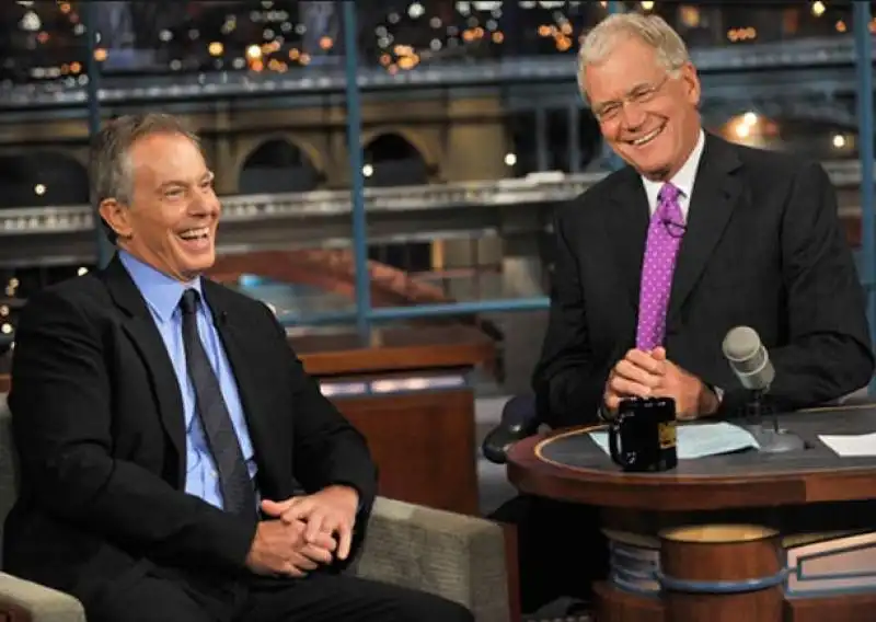 DAVID LETTERMAN E TONY BLAIR 