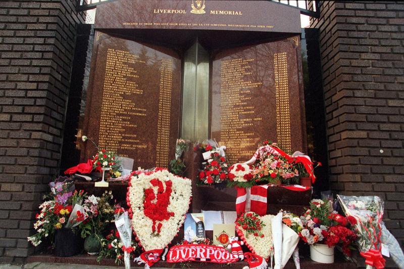 LIVERPOOL MEMORIAL PER LE VITTIME DI HILLSBOROUGH