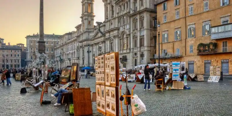 PIAZZA NAVONA PITTORI 