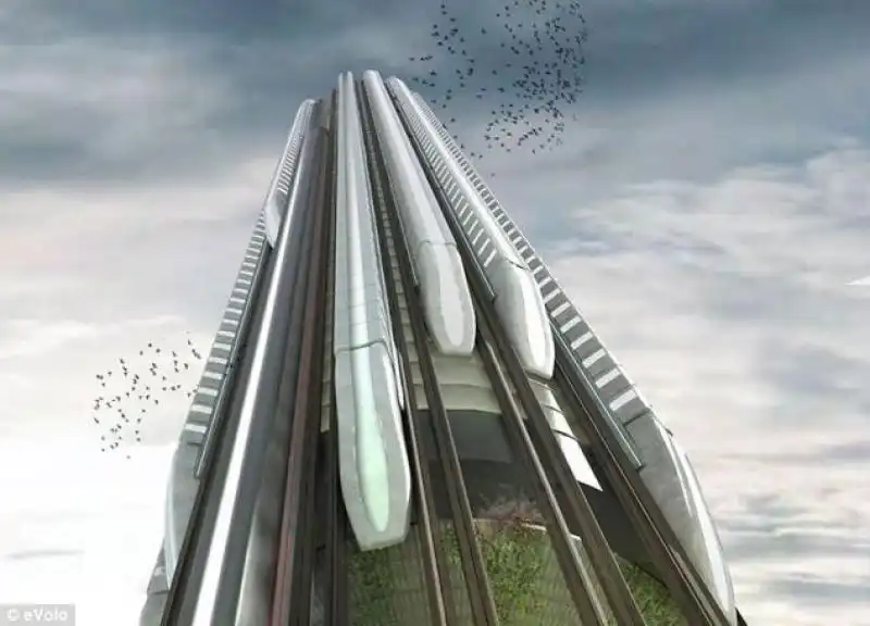 Il progetto Hyper Speed Vertical Train Hub 