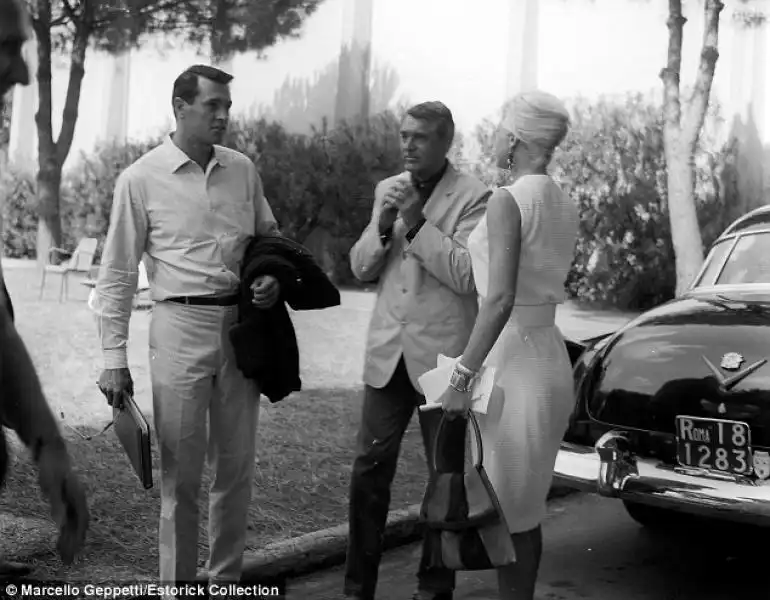 Rock Hudson e Cary Grant a Cinecitta 