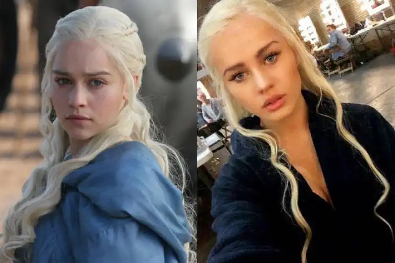 emilia clarke e controfigura